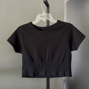 Offline by Aerie Black Seamless Contouring Top Size L